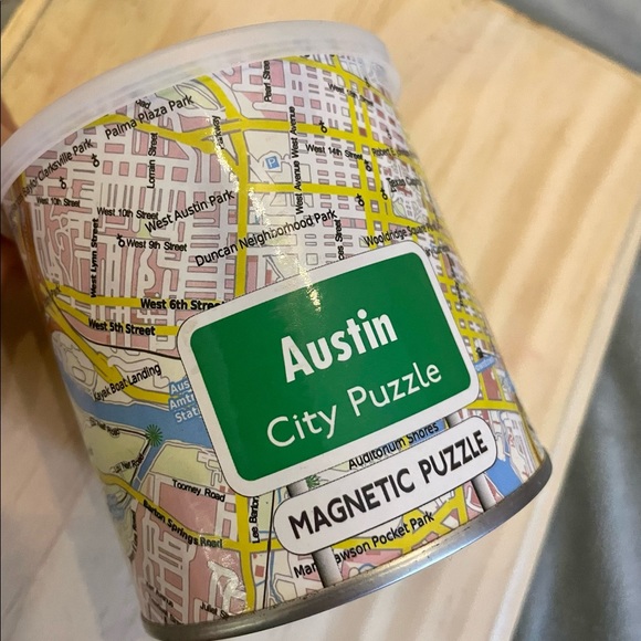Magnetic Austin TX City Map Refrigerator 100 Piece Puzzle Fun Novelty Gift - Picture 3 of 8